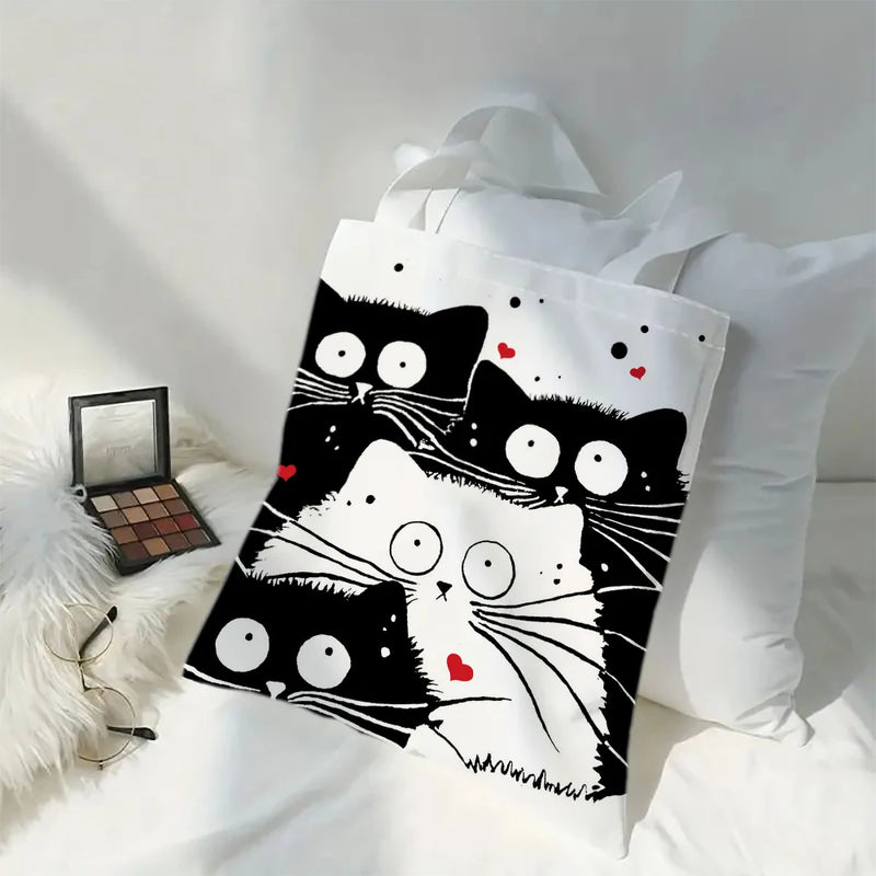 Bolsa Ecológica Estampa Gatos Reutilizável